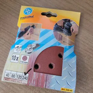 PG ART.349.45 CONF.10 FOGLI DISCHI ABRASIVI 115MM 240 CARTA RESINATA VELCRO