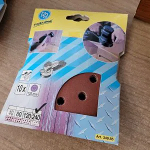 PG ART.349.85 CONF.10 FOGLI DISCHI ABRASIVI 125MM 240 CARTA RESINATA VELCRO