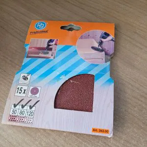PG ART.343.00 CONF.15 FOGLI DISCHI ABRASIVI 125MM 50 80 120 CARTA SPAZIATA
