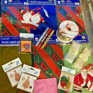 COD.D17)  LOTTO NATALE SACCHETTI NASTRI GLITTER  GIFT REGALI CHRISTMAS OFFERTA