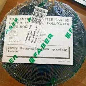 originale FABER COPPIA FILTRI CAPPA CARBONI ATTIVI DIAMETRO CM196 8015139901342