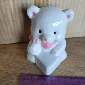 orsetto in ceramica decorazione bomboniera idea regalo lotteria party orso