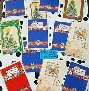 D14 stock lotto biglietti auguri Natale con busta idea OFFERTA MERRY CHRISTMAS