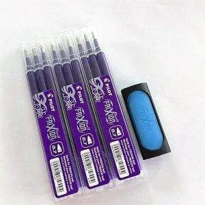 FRIXION STOCK 9 CARTUCCE VIOLA  PILOT BALL 0,7 GOMMA BLU