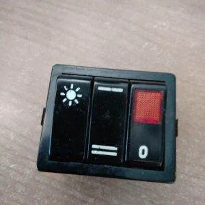 1 Interruttore Scatolato Triplo SCS3 da 3 Interruttori Nero Vintage Raro