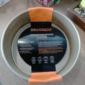 Brandani Golden Tortiera Fondo Estraibile Art.53872 Carbone Steel