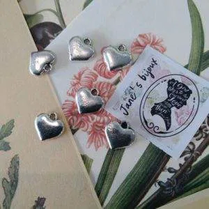 Charms Ciondolo Cuore Cuoricino Lotto 6 PZ (Cod.BB10) Bigiotteria