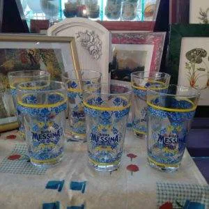 6 BICCHIERI Vetro BIRRA MESSINA 200 ml 20c Nuovi