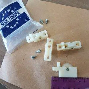 4 carrucole BIANCO serie europa ferramenta bricolage modellismo carrucola