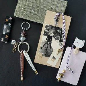 HOPE INFINITY hand made AUDREY a01 PORTACHIAVI CHARMS SEGNALIBRO MEMO CIONDOLO