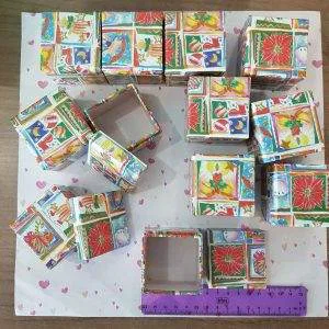 CC2) lotto12 scatoline Christmas Natale quadrata coperchio idea regalo rivendita