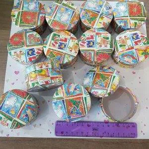 CC3) lotto12 scatoline Christmas Natale tonda coperchio idea regalo rivendita