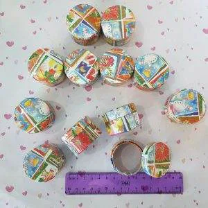 CC4) lotto12 scatoline Christmas Natale tonda coperchio idea regalo rivendita