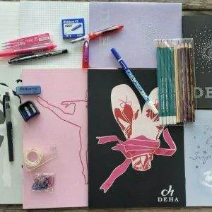 R1 DEHA  Lotto scuola cartoleria cancelleria IDEA REGALO GIOTTO PELIKAN FRIXION