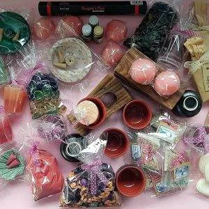 LOTTO AMBIENTE (COD.K2) Ceramica Fiori Secchi Legno Candele Incensi e Sapone