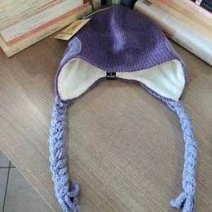 E) SAM'O MAYA ANDEAN SPIRIT BERRETTO BO ENROLLO HAND MADE KNITTED LANA ORIGINALE