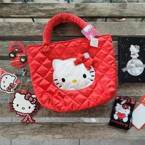 V142 HELLO KITTY Lotto scuola cartoleria cancelleria borsa IDEA REGALO mollette