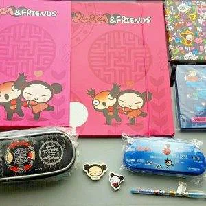 V20  stock lotto  PUCCA SET scuola cartoleria cancelleria diario PORTAPENNE