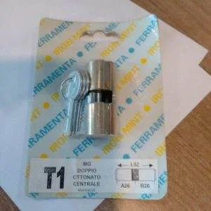 MG - Cilindro Centrale Doppio  Ottonato T1 26 26  404004020 3 Chiavi