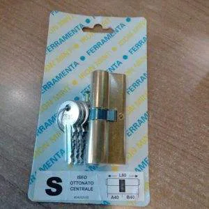 Iseo - Cilindro Centrale Ottonato Sagomato S 80  40 40   404002005 3 Chiavi