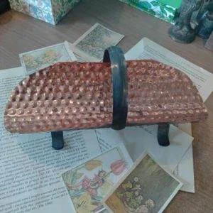 V2)  Porta Grissini Oggetti Ramato Vintage Antiquariato