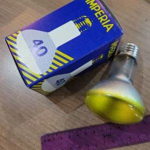 IMPERIA REFLEX R63 E 27 FARETTO 40W COLORATO GIALLO VINTAGE RARO 220 230 v