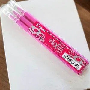 PILOT CONFEZIONE 3 REFILL FRIXION BALL rosa pink rose 3 cartucce ricarica penna