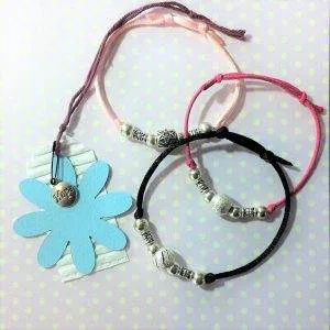 HOPE TRIS BRACCIALETTI FILO PERLE stardust CHARMS METALLO GIFT HAND MADE cod8