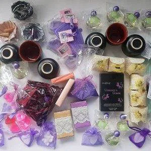 LOTTO AMBIENTE (COD.K4) Ceramica Fiori Secchi Lavanda Candele Incensi e Sapone