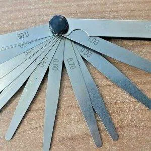 SPESSIMETRO A 13 LAME IN ACCIAIO da 0,05 a 1,00 mm CALIBRO MISURAZIONE SPESSORE