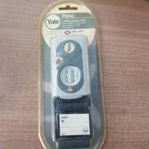 YALE TRAVEL LUCCHETTO SICUREZZA BAGAGLIO CODICE COMBINAZIONE CINGHIA