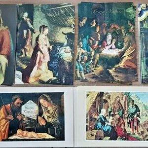BN1 Lotto CARTOLINE VINTAGE NUOVE NATALE collezione originali Christmas