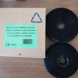 SET 2 filtri carbone diametro 190 mm K2000 8026493004228 COPPIA FILTRO CAPPA