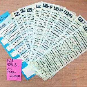 G8 3 MM 5,3 R41 trasferibili 10 fogli 25X8,5 introvabili raro LETTERE LOTTO