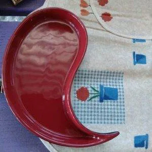 Piatto ceramica nera marrone orientale Goccia Sushi Sashimi Antipasti Yin Yang