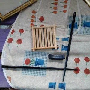 Sushi Set Coppia Bacchette Poggia Bacchetta Vassoioietto Legno orientale