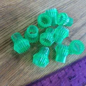 Ricambi plastica ghiere luci pisellino VERDE E1 Natale presepe 10 pz giocoplast
