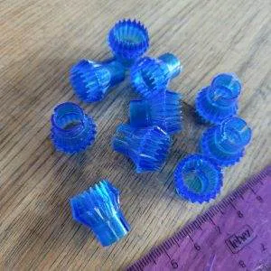 Ricambi plastica ghiere luci pisellino BLU E1 Natale presepe 10 pz giocoplast