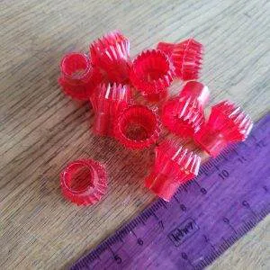 Ricambi plastica ghiere luci pisellino ROSSO E1 Natale presepe 10pz giocoplast