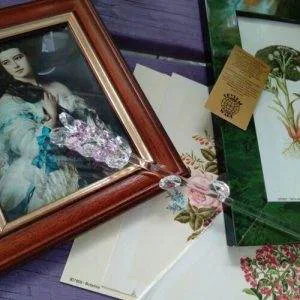 Fiore Spiga Cs2 Crystal Ware Swarovski Murano Vintage Hand Made Rosa 48cm Raro