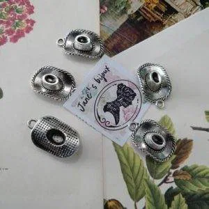 Charms Pendente Cappello Cowboy Lotto 5 PZ (Cod.BB12) Bigiotteria