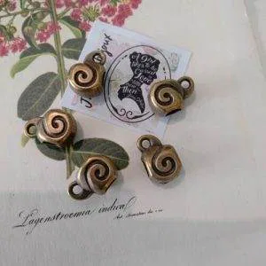 Charms Ciondoli Spirale 5 PZ (Cod.BB18) Bigiotteria Bronzo