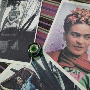 Frida Charm Vetro Verde Oro Frida Kahlo Inspired (FK10) x Bracciale
