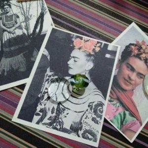 Frida Charm Vetro Verde bianco Frida Kahlo Inspired (FK14) x Bracciale