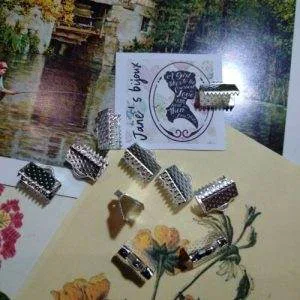 Fermanastro Terminale Capocorda Dentato 10 PZ Cod.BB22) Bigiotteria Acciaio 1cm