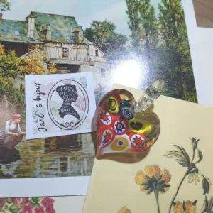 Ciondolo Pendente Vetro Murrine Colori 1 PZ Cod.BB23) Bigiotteria Collana Cuore