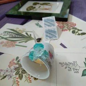 Lumen Fiore Lc1 Crystal Swarovski Vetro Murano Vintage Raro Acqua Azzurro