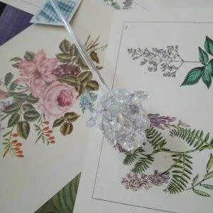 Rosa Lumen R3 Fiore Crystal Swarovski Vetro Murano Vintage Hand Made Clear Raro