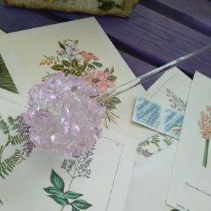 Ortensia Lumen Fiore Crystal Swarovski Vetro Murano Vintage Hand Made Raro Rosa