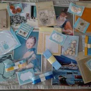 AJ15) LOTTO Ephemera Vintage Art Journaling Scrapbooking Old Stampe Nastri bee